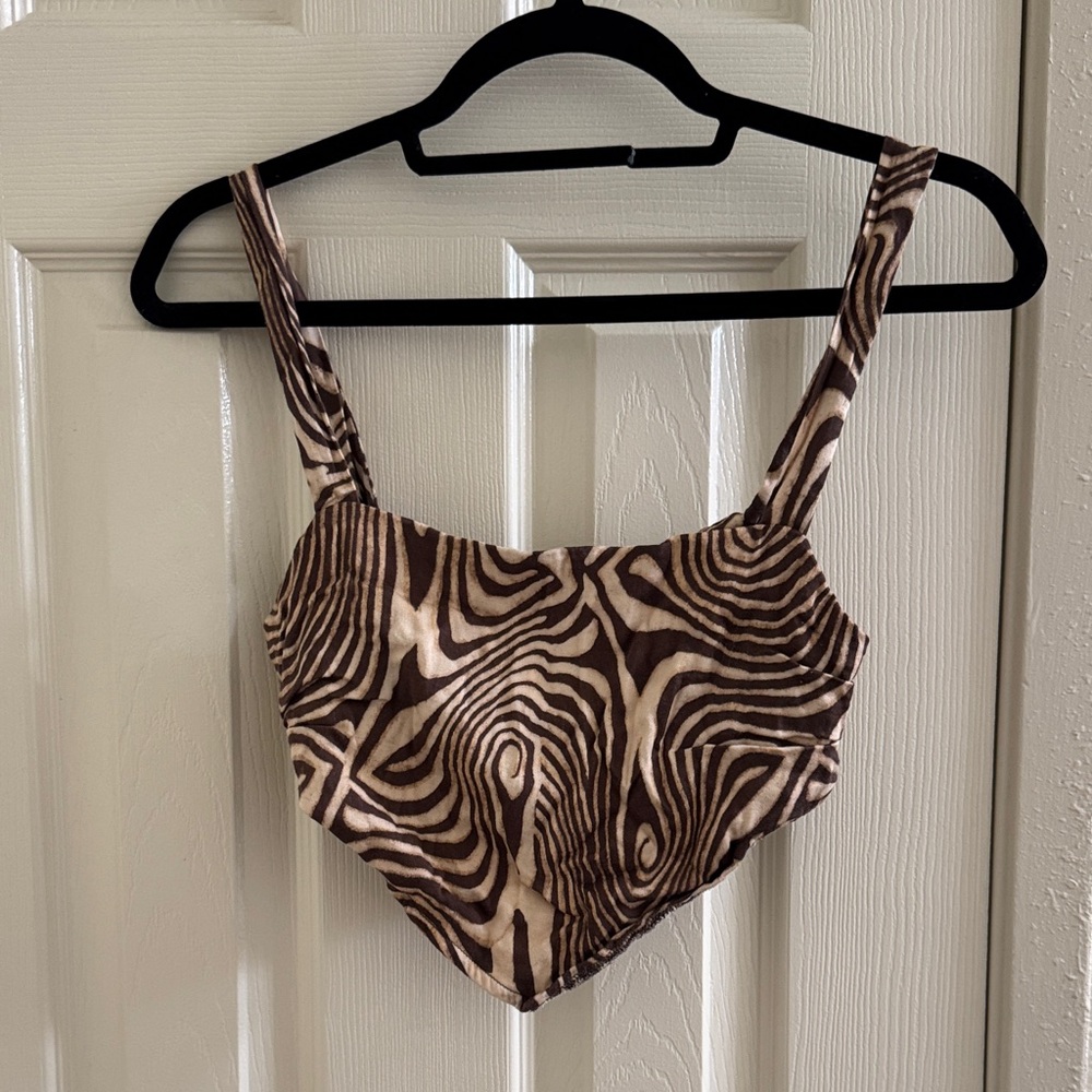 Brown urban outfitters tye back tank
